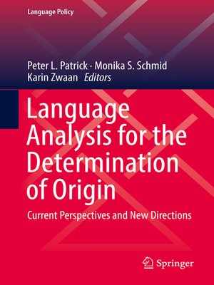 cover image of Language Analysis for the Determination of Origin